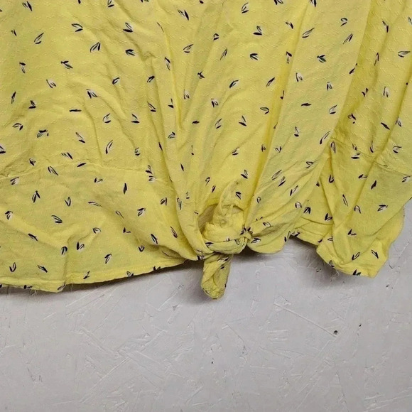 Buffalo David Bitton XL Lattice Trim Sleeves Keyhole Back Blouse - Picture 2 of 9